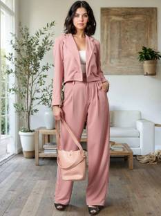 KOTTY Women Two Piece Dress Pink Above Knee/Mid Thigh Length Dress