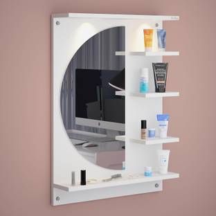 ANIKAA LED Light Dressing Mirror Engineered Wood Dressing Table