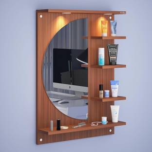 ANIKAA LED Light Dressing Mirror Engineered Wood Dressing Table