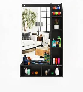 ERAWUD Wall Hanging Mirror With Open Shelf Storage For Bedroom Engineered Wood Dressing Table