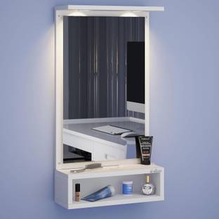 ANIKAA Jinny LED Light Wall Dressing Mirror Engineered Wood Dressing Table