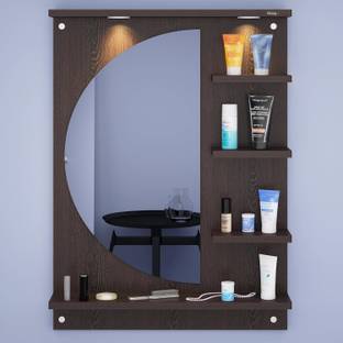 AKAAY LED Light Dressing Mirror Engineered Wood Dressing Table