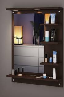 urbano home LED Light Wall Dressing Mirror Engineered Wood Dressing Table Engineered Wood Dressing Table