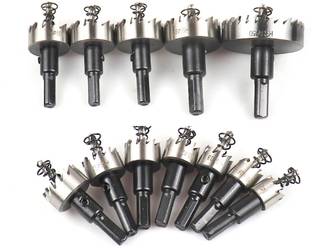 uptodateprouducts 13pcs 16-65mm HSS Drill Bit Set Hole saw Hole Saw Cutter Drilling Kit Hand Tool Stainless Steel SS Mild Steel Cast Iron, M.S, Aluminium Etc | Suitable