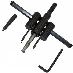 uptodatetools Adjustable Circle Cutter 30-120mm Adjustable Circle Cutter Drill Bit Kit Metal Wood Twist Hole DIY Woodworking Tools 30-120mm
