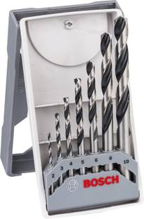 BOSCH Professional 7 Pc Metal Drill Bits Set, With Hss-Pointteq Bits 2,3,4,5,6,8,10 MM