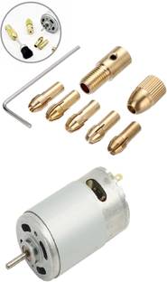 Gadariya King 0.5 - 3mm metal drill chuck collet bits and 1 DC motor 7 pices