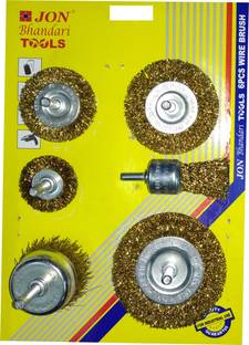 JON BHANDARI B-024 6 PC DRILL TYPE WIRE BRUSH B-024 6 PC DRILL TYPE WIRE BRUSH