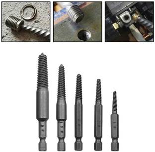 AS TOOL CENTER Damaged Screw Extractor Set 5Pcs 1/4 inch Shank Screw Remover for Industry use