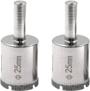 AS TOOL CENTER 2pcs 1-Inch / 25mm Diamond Drill Bits, Small Diamond Hole Saw Hollow Core Drill Bits for Glass Ceramic Porcelain Tiles Marble