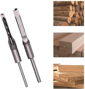 uptoak Countersink Tool Kit for Wood Square Hole Cutting Drill Bits (1/2'') UpToDateTools 12.7mm Square Hole Drill Bit, 1/2" High-Carbon Steel Hollow Chisel