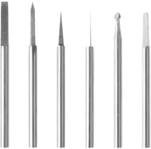 Probero 6pcs Detail Carving Bits for Rotary Tool Woodworking DIY 6Pcs Carving Bits for Dremel Rotary Tools Stainless Steel Wood Engraving Bits Rotary Bit Set