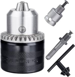 uptodateprouducts 13mm Keyed Drill Chuck Adapter Kit 1/2"-20UNF with SDS-Plus 1/2" Socket Square Female Adapter fits Rotary hammer/Impact wrench/Impact Screwdriver