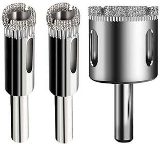 SRK 10+16+18mm Diamond Hole Saw Set,Diamond Drill Bits Multifunctional Drilling Bit for Glass Ceramic Marble Porcelain Tile Granite Quartz Gemstone