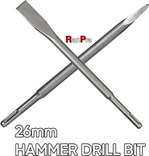 RanPra 26MM HAMMER DRILL MACHINE BIT SET, FLAT AND POINT BIT FOR HAMMER DRILL MACHINE