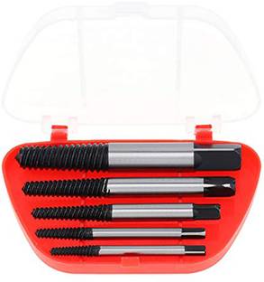 Kshivi SE09 5 Pcs Set Damaged Broken Screws Extractor Removal Tool Damaged Bolts Screws Drill Bits Screw Drivers Rotary Bit Set