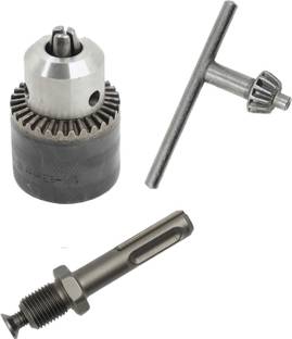 Hillgrove Heavy Duty 13mm Drill Chuck with SDS Plus Adaptor Key Set Female 1/2" 20 UNF Auger Drill Bits, Brad Points, Masonry Bits