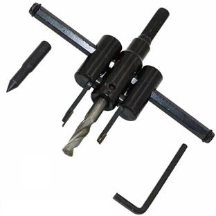 uptodatetools Adjustable Circle Cutter 30-120mm Adjustable Circle Cutter Drill Bit Kit Metal Wood Twist Hole DIY Woodworking Tools 30-120mm