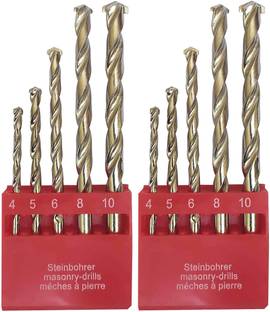 Inditrust 5pc Multi Size Masonry drill bit for Concrete Cement Stone Drill bit set (Pack of 2)