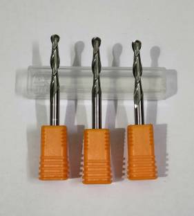 MK CNC TOOLS Double Flute Ballnose 4mm, 4x22x45 ( Pack of 3 )