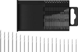 uptodateprouducts 0.3-1.6 mm Micro Mini Drill Bit Set Tiny Drill Bits Small Shank Full-Ground HSS Twist Drill High Speed Steel Boards Tiny Drill Bits