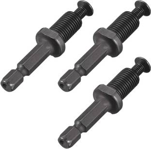 uptodateprouducts Drill Chuck Adapter 3/8-24UNF Thread Keyless Drill Chuck Adapter Hex Shank for Impact Driver 3pcs