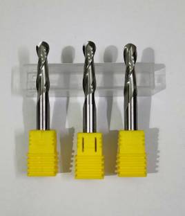 MK CNC TOOLS Double Flute Ball nose 6mm , 6x22x50 , (Pack of 3 ) HRC - 60 Double Flute Ball nose 6mm , 6x22x50 , (Pack of 3 ) HRC - 60