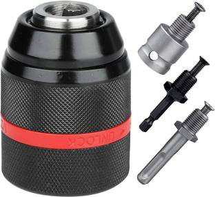 uptodateprouducts 13mm Keyless Drill Chuck Adapter Kit 1/2"-20UNF with SDS-Plus Shank 1/4" Hex Shank 1/2" Socket Square Female Adapter fits Rotary hammer