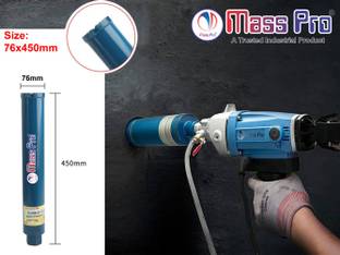Mass Pro 1 PC 76x450mm Diamond CoreDrill Bit Masonry Drilling Wet Marble Granite Wall Drilling