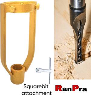 RanPra Heavy Duty Square Bit Mortising Attachment for Drill Machine (Bit Not Included)