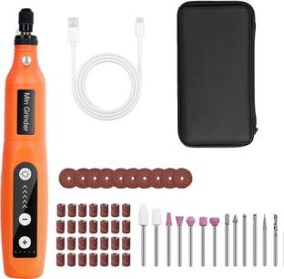 SERPLEX Sanding, Polishing, Drilling, Etching, Engraving, Carving, DIY Crafts Mini Cordless Rotary Tool Kit, Mini Drill Machine with 5 Speeds and USB Charging Specialty Woodworking Bits