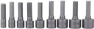 KMECOMM 9Pcs 5mm-13mm Sleeve Nozzle Nut Driver Set Shank size: 1 / 4 inchScrewdrivers nut driver socket machine repairing