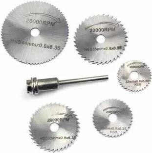 KITCHENCAFE 6pcs set Mini Circular Saw Blades Rotating Tool For Dremel Rotary Metal Cutter Hand Tool Set of Diamond Cutting Discs chuck 6 pc set Mini Circular Saw Blades Rotating Tool For Dremel Specialty Woodworking Bits Set