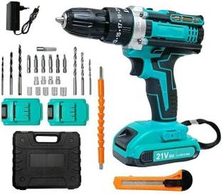 XTOOLS Cordless Drill x2-21V Batterywith 2 Speed and 24pc Accessories Cordless Drill MACHINE KIT Cordless Drill