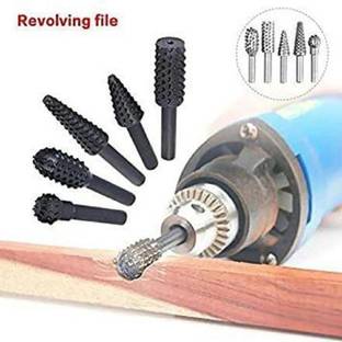 SHUANG YOU High-speed steel Rotary Files Burr Drill Rotating 5pcs/set Drill Tool Set Brad Points Set