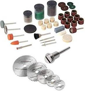 uptodatetools 105PC Rotary Accessories 6pcs/Set Mini HSS Circular Saw Blade Rotary Tool 105PC Rotary Tool Accessories Kit Mini Drill Bit Set with 3.2mm Mandrel