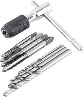 AS TOOL CENTER Threading Tapping Tool Kit 9Pcs/Set Screw Taps & T-Handle Tap Wrench