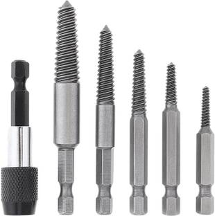 AASONS 6 pcs Bolt Extractor Kit With Extension Screw Holder, AASONS 6pcs/Set Screw Extractor Hex Shank
