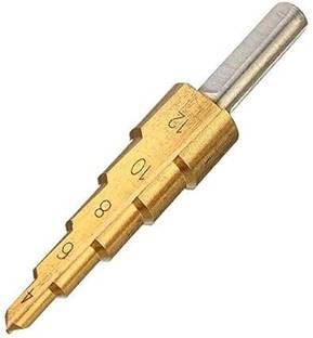 Bluedeal Titanium HSS 5-Step Cone Drill 4-12MM Hex Shank 1/4 Hole Cutter Drilling Tool Titanium HSS 5-Step Cone Drill 4-12MM Hex Shank 1/4 Hole Cutter Drilling Tool