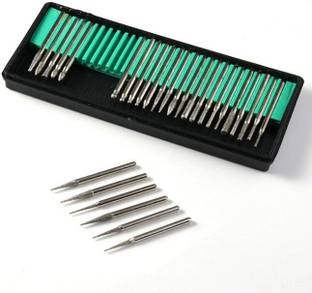 ATOZTOOLS High Quality Diamond Burr Bits Drill Set for Engraving and Carving (30PCS) Suitable for working with ceramics, glass, marble, hard steel, rocks, jewelry