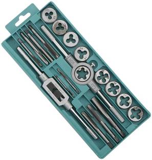 NITYA 20Pcs Hand Tools Metric Taps And Dies Set M3-M12 Screw Thread & Tapping Wrench for use on vehicles and machinery to create threads