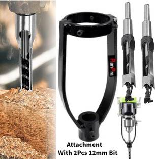 RanPra Attachment SQUARE BIT ATTACHMENT WITH 2PCS 12MM SQUARE HOLE BIT