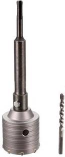 Inditrust 50mm 1PC Plus Shank Concrete Cement Stone Wall Hole Saw Drill Bit Wrench Rounds Alloy Blade Combinations Tool with 1pc 300mm rod set