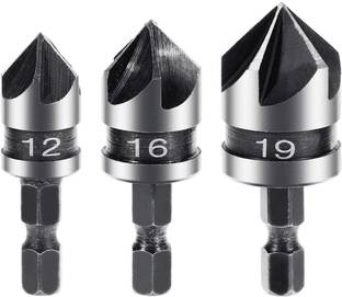 RAJry 3 Pieces 12, 16, 19 MM Countersink Power Drill Bit Bore Set For Wood Specially
