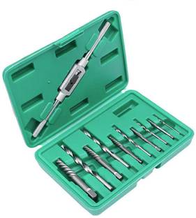 AS TOOL CENTER 11pcs Broken Rusty Screw Bolt Extractor Set to remove stripped screws or bolts with broken heads quickly and easily.