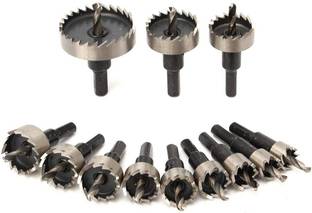 uptodatetools 12PCS HSS Drill Bit Set Stainless Steel Metal Alloy Cutter 14-50mm