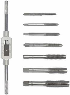 Inditrust new 8PCS Tap Wrench Set Thread Metric Plug Tap new Tap Drill Bits Set M3 M4 M5 M6 M8 M10 M12 Adjustable Tap 1/8-1/2"