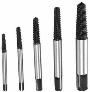 A&S TOOLSHOP high quality 5 Pc BOLT SCREW REMOVER BROKEN EXTRACTOR KIT EZ EASY OUT STUD REVERSE THREAD
