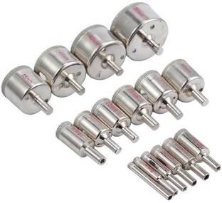 NITYA 16pcs/set 6mm-50mm Diamond Coated Hole Saw Drill Bit for Stone Granite Marble Ceramic