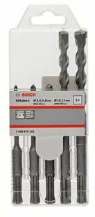 BOSCH 2608579121 SDSplus hammer drill bit set 5/6.5/8/10/12 (Pack of 5) Optimised for Drilling in Concrete